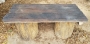 Wood Plank Bench w/ Log Peds